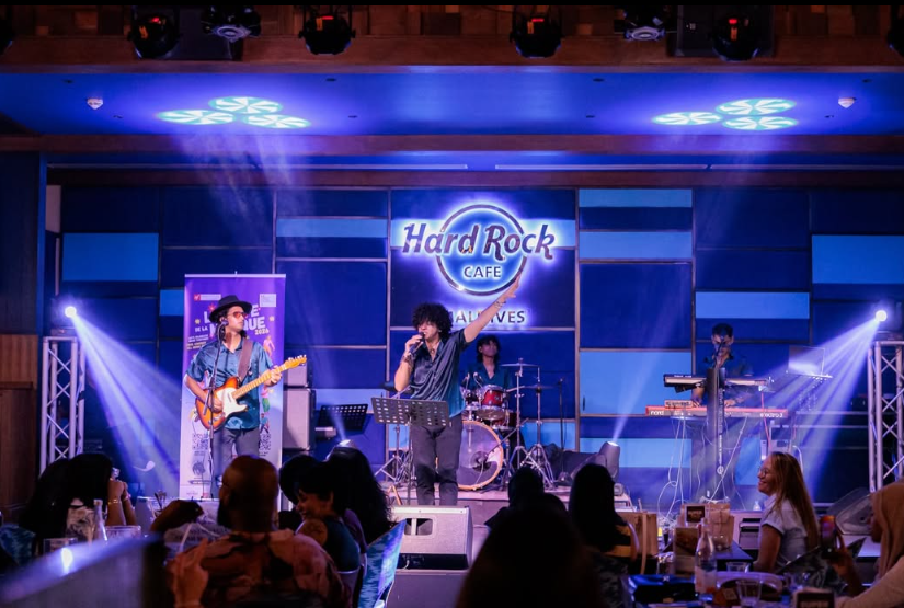 Funk Island performing at Hard Rock Cafe Maldives for a hotel residency